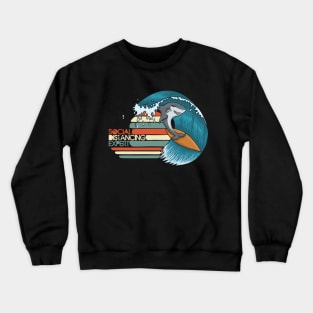 Social Distancing Expert - SURFER SHARK Crewneck Sweatshirt